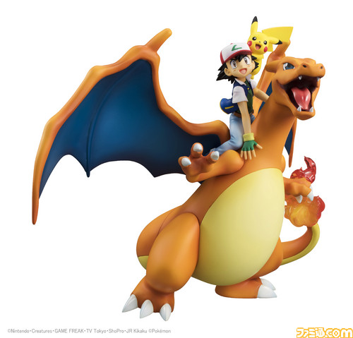 アニメ ポケットモンスター リザードンがサトシ ピカチュウを乗せてフィギュア化 アニメ キャラクター