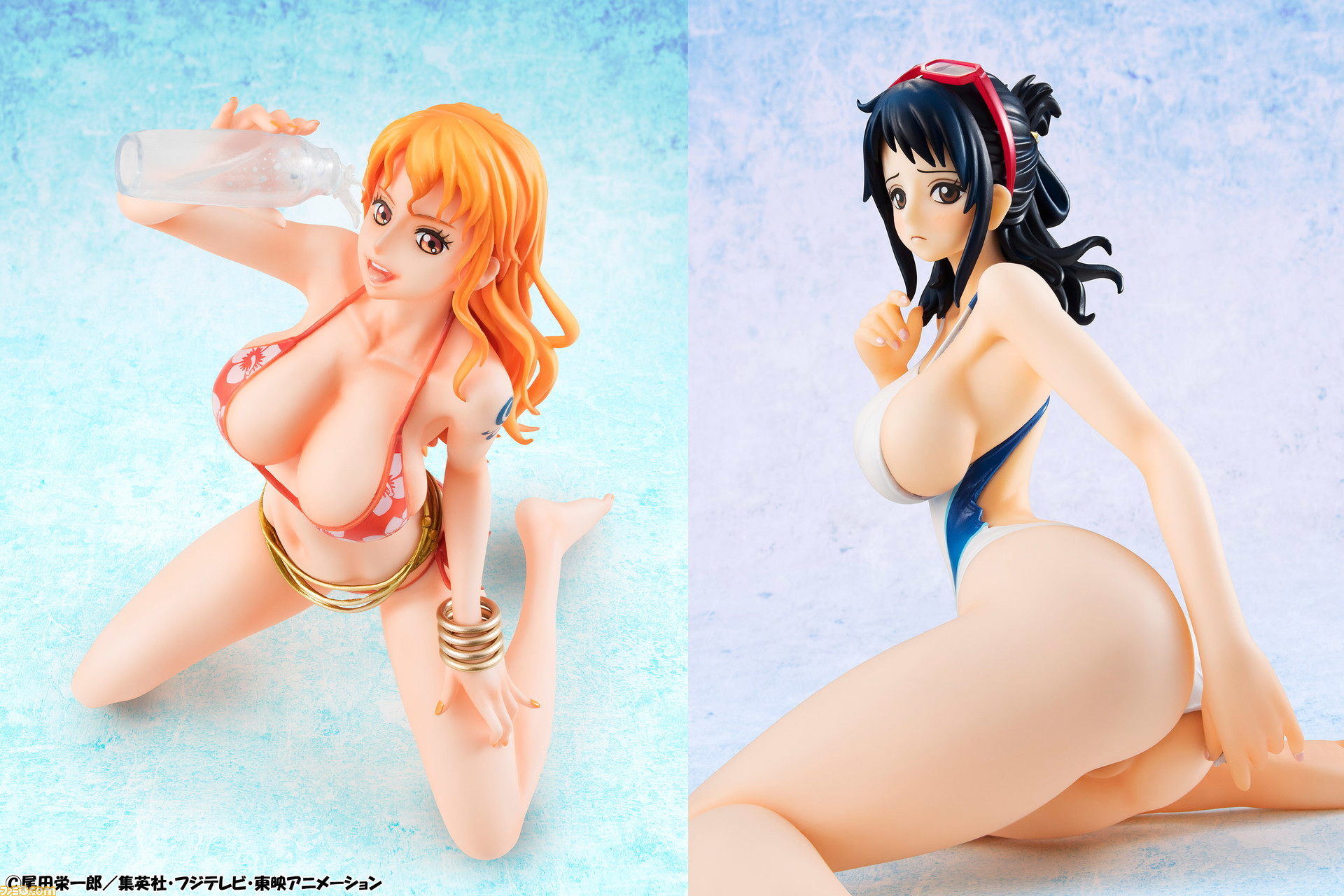 アニメ One Piece ナミとたしぎが水着フィギュアで共演 水に濡れた質感も再現 ファミ通 Com
