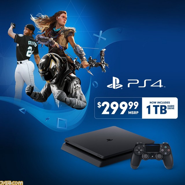 海外ニュース】新型PS4の1TBモデルが299.99ドルで登場、事実上の値下げ 