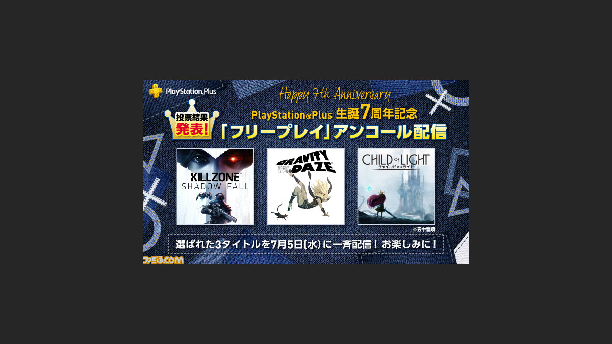 Ps Plus フリープレイアンコール配信 の投票結果を発表 上位3作品は7月に再配信 ファミ通 Com Ps Plus フリープレイアンコール配信 の投票結果を発表 上位3作品は7月に再配信 ファミ通 Com