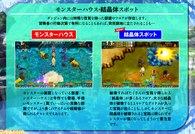 『世界樹と不思議のダンジョン2』“モンスターハウス”と“結晶体スポット”の情報が公開_08