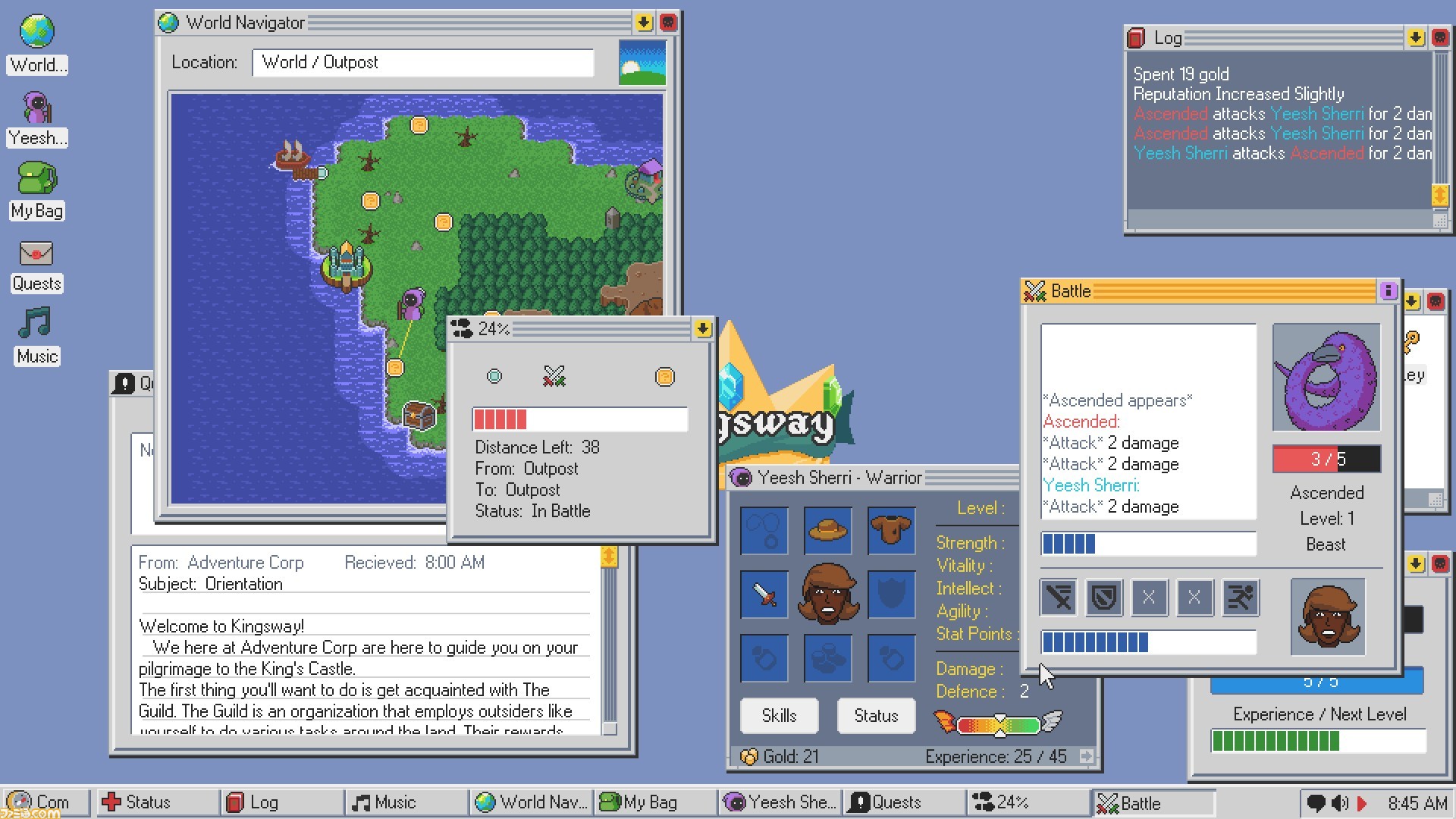 この古めかしい Os を使いこなして世界を救え Windows 95 98みたいなos画面でプレイするローグライクrpg Kingsway ファミ通 Com