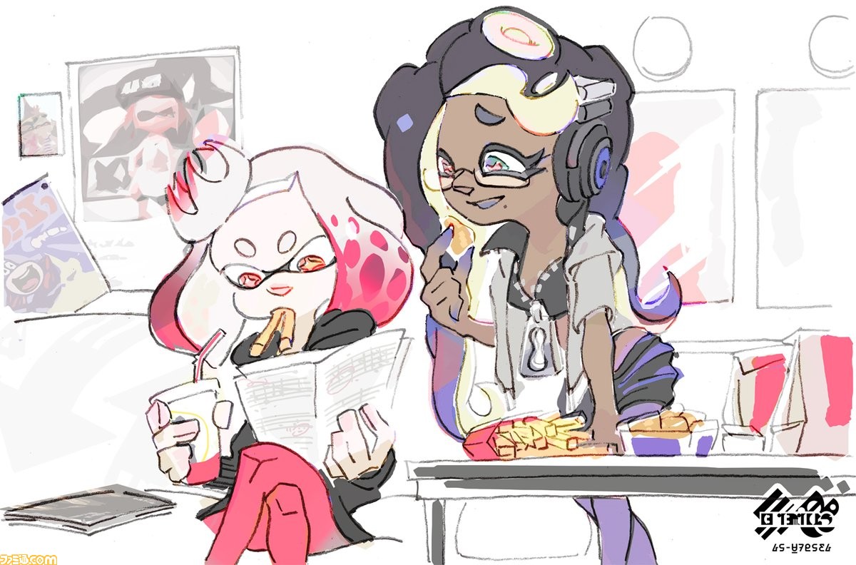 スプラトゥーン2 第2回フェス ご一緒にいかがですか マックフライポテト Vs チキンマックナゲット のイラストが公開 ファミ通 Com