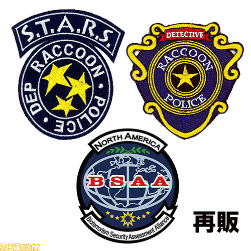 バイオハザード』のTシャツ＆刺繍パッチ、『ロックマン』の