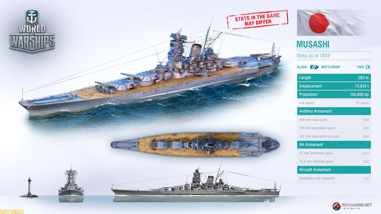 World Of Warships 戦艦 武蔵が登場 トレーニングルームなどの新要素を含む大型アップデート0 7 0実施 ファミ通 Com