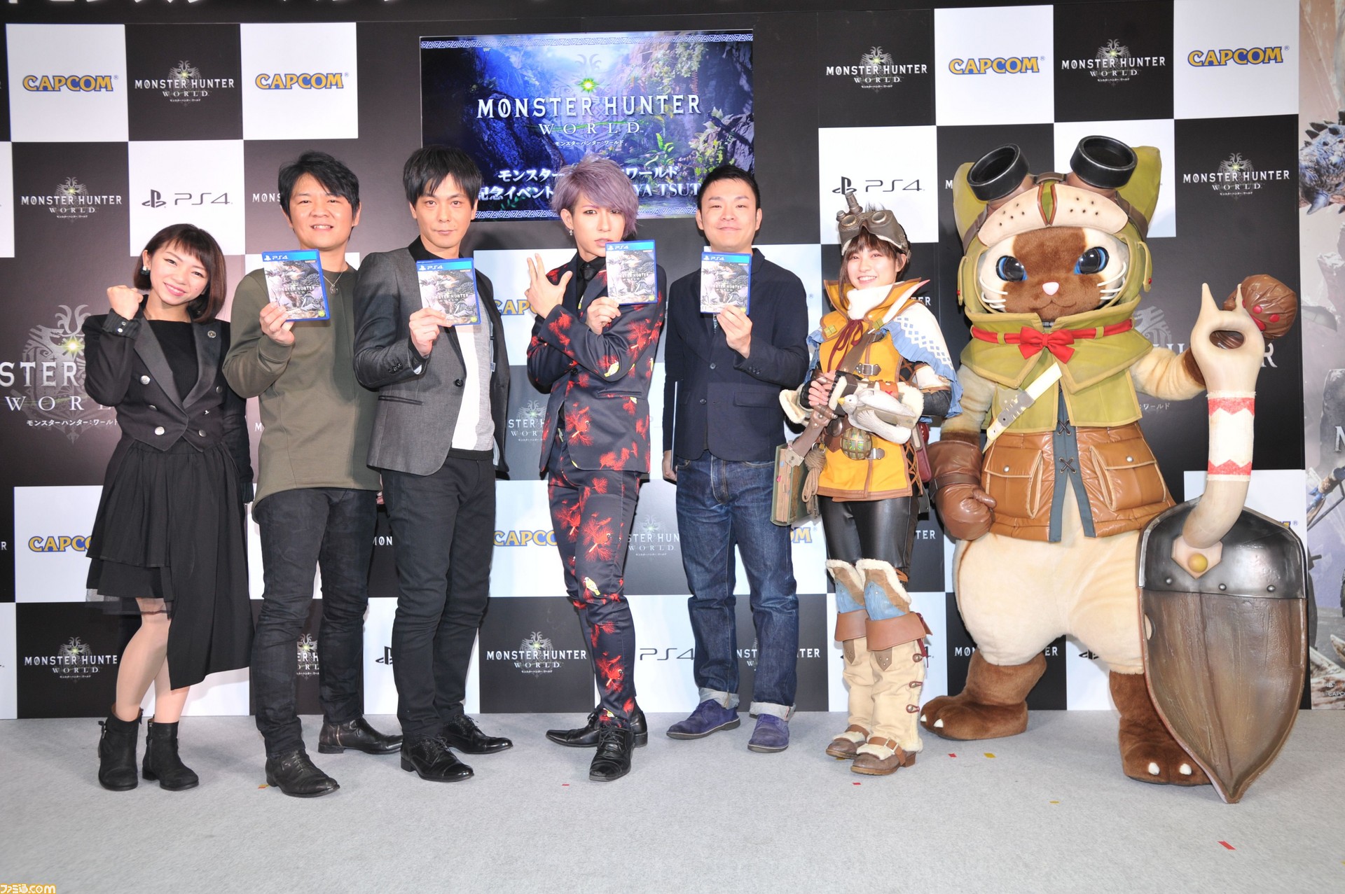 モンスターハンター ワールド 渋谷では発売記念イベントを開催 井上聡 歌広場淳らが狩猟解禁を祝う Mh W 発売日リポート ファミ通 Com モンスターハンター ワールド 渋谷では発売記念イベントを開催 井上聡 歌広場淳らが狩猟解禁を祝う Mh W 発売日リポート ファミ通 Com