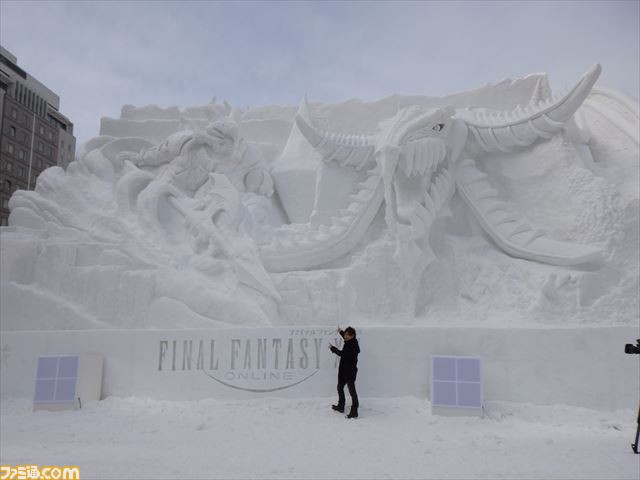 さっぽろ雪まつりに ファイナルファンタジーxiv の大雪像が出現 拡大画像 ファミ通 Com