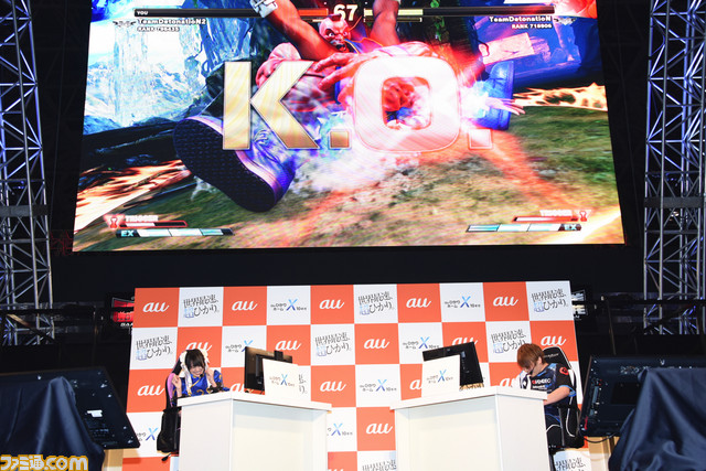 板橋ザンギエフ選手と立川選手が世界最速のネット回線を体感！　来場者とのガチンコ対決も行われたauひかりステージ＆ブースをリポート【闘会議2018】_13