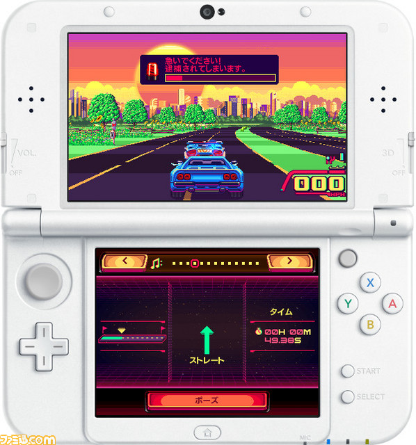 3ds 80 S Overdrive 80年代風のスーパーカーを2dドット絵で楽しむレースゲームが3月14日に配信 ファミ通 Com