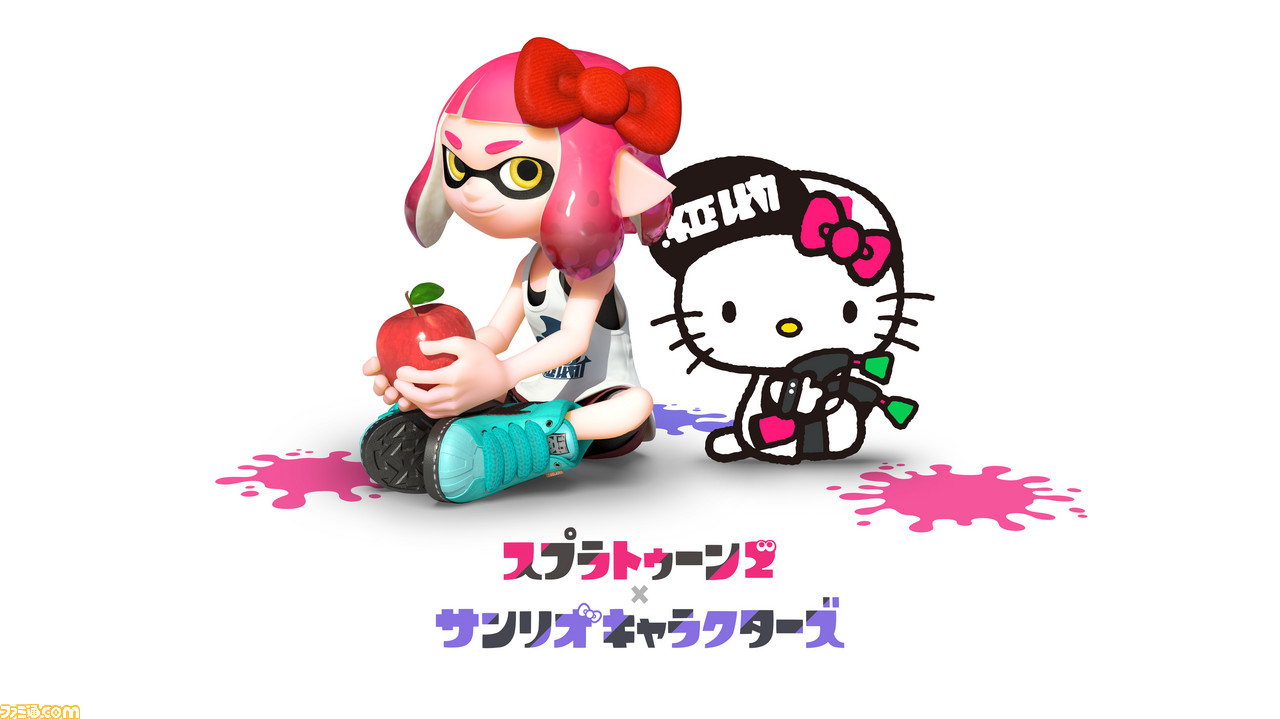 スプラトゥーン2 サンリオキャラクターとのコラボフェス どっちがかわいい 人気者ナンバーワン決定戦 が開催 コラボtシャツの発売も決定 ファミ通 Com