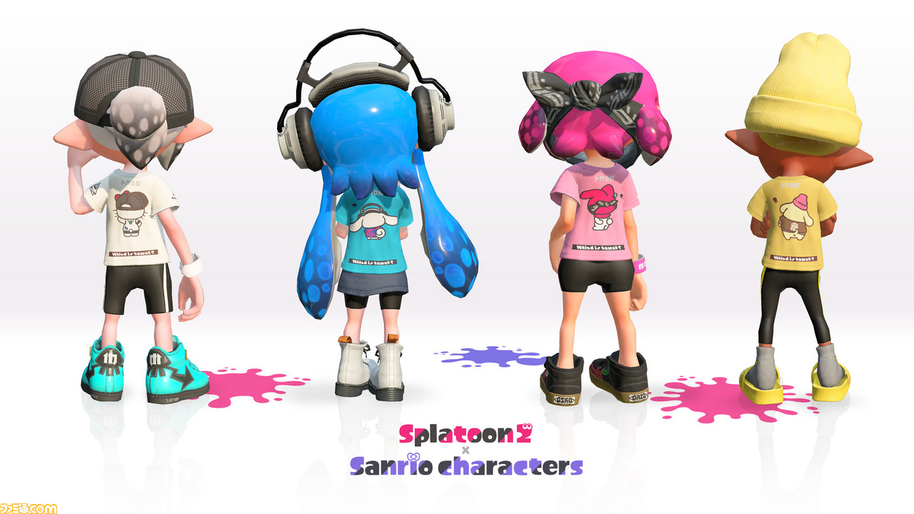 スプラトゥーン2 サンリオキャラクターとのコラボフェス どっちがかわいい 人気者ナンバーワン決定戦 が開催 コラボtシャツの発売も決定 ファミ通 Com