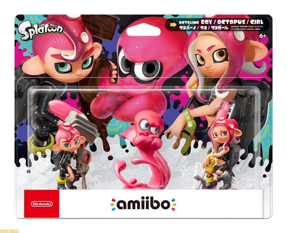 スプラトゥーン2 タコガール タコボーイ タコのamiiboの発売日が11月9日に決定 3種がいっしょになったトリプルセットも ファミ通 Com