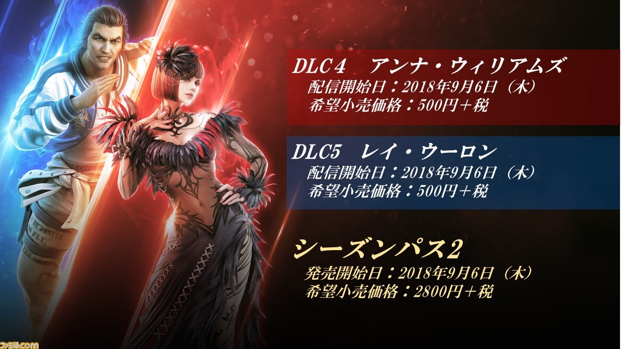 鉄拳7 Dlcシーズンパス第2弾の発売日が9月6日に決定 アンナ ウィリアムズ と レイ ウーロン も同時に配信開始 ファミ通 Com