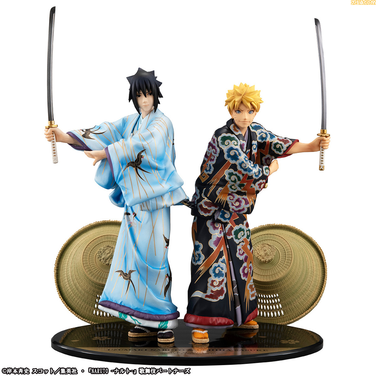 NARUTO -ナルト-』と歌舞伎の初コラボフィギュアが登場！ 着物姿で刀を