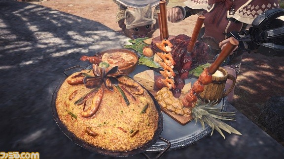 モンスターハンター ワールド 受付嬢のオススメ定食 をリアルに食べられる 新宿のhunters Bar モンハン酒場 にて11月22日より提供 モンスターハンター ワールド 受付嬢のオススメ定食 をリアルに食べられる 新宿のhunters Bar モンハン酒場 にて11月22日より提供