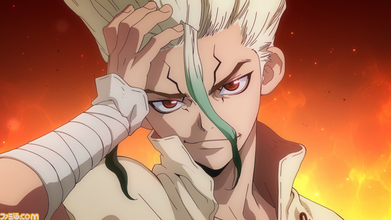 テレビアニメ ｄｒ ｓｔｏｎｅ ドクターストーン ティザーpv ビジュアル公開 獅子王司役は中村悠一 大木大樹役は古川慎 小川杠役は市ノ瀬加那 ファミ通 Com