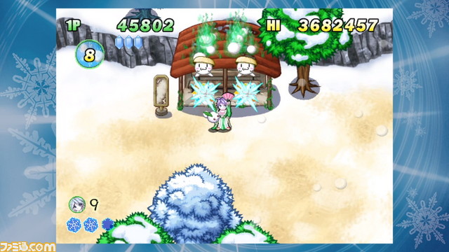『雪ん娘大旋風』人気アクションシューティングがPS4で4月4日に配信開始、「昔気質のオリジナルより、少し親切設計になっています」_11