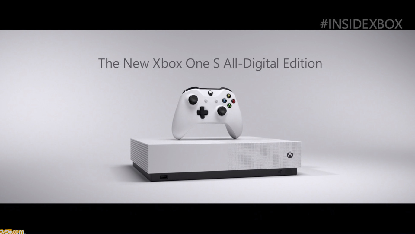 マイクロソフトがディスクドライブなしの新型xbox One Sを発表 価格円 税込 で国内でも発売 追記 ファミ通 Com マイクロソフトがディスクドライブなしの新型xbox One Sを発表 価格円 税込 で国内でも発売 追記 ファミ通 Com