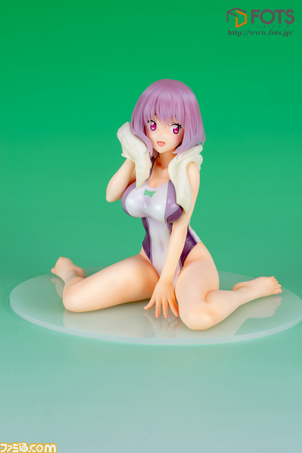 アニメ『SSSS.GRIDMAN』新条アカネの競泳水着姿フィギュアが登場。白×紫の水着で強調された女性らしいボディラインに注目_04
