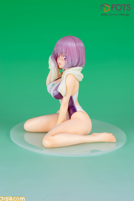 アニメ『SSSS.GRIDMAN』新条アカネの競泳水着姿フィギュアが登場。白×紫の水着で強調された女性らしいボディラインに注目_15