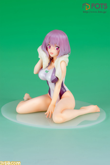アニメ『SSSS.GRIDMAN』新条アカネの競泳水着姿フィギュアが登場。白×紫の水着で強調された女性らしいボディラインに注目_13