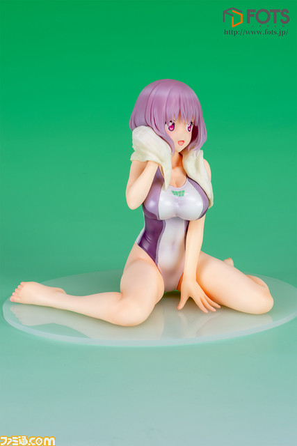 アニメ『SSSS.GRIDMAN』新条アカネの競泳水着姿フィギュアが登場。白×紫の水着で強調された女性らしいボディラインに注目_14