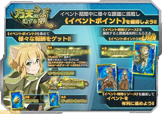 『SAO アーケード  ディープ・エクスプローラー』近日開催予定の“アルゴ ピックアップガシャ”やイベント“万天に通ずる鼠”に関する情報が公開_06