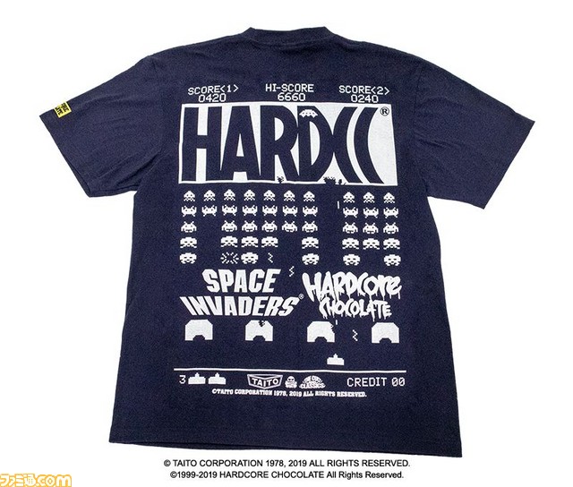 『スペース インベーダー』『たけしの挑戦状』など、タイトーの人気ゲームタイトルとTシャツブランド“ハードコアチョコレート”とのコラボTシャツが6月16日より販売_07
