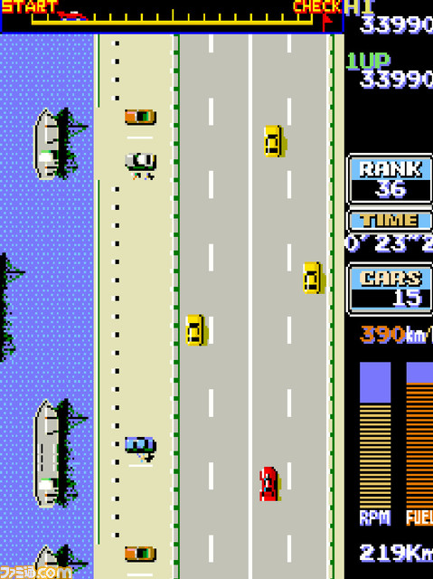 『アーケードアーカイブス ロードファイター』が7月25日にSwitchとPS4で配信開始！ 最高速度400kmのマシンを乗りこなすKONAMIのレースゲームが再び_05