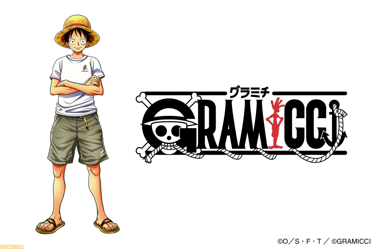 One Piece とアメカジブランド Gramicci がコラボ ランニングマン ロゴをルフィにしたフィギュアが限定カラー2モデルで登場 ファミ通 Com