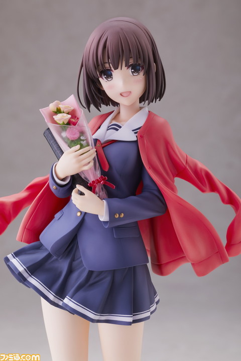 劇場版 冴えない彼女の育てかた Fine 加藤恵 卒業ver のフィギュアが登場 花束を抱えて微笑む姿が立体化 ファミ通 Com