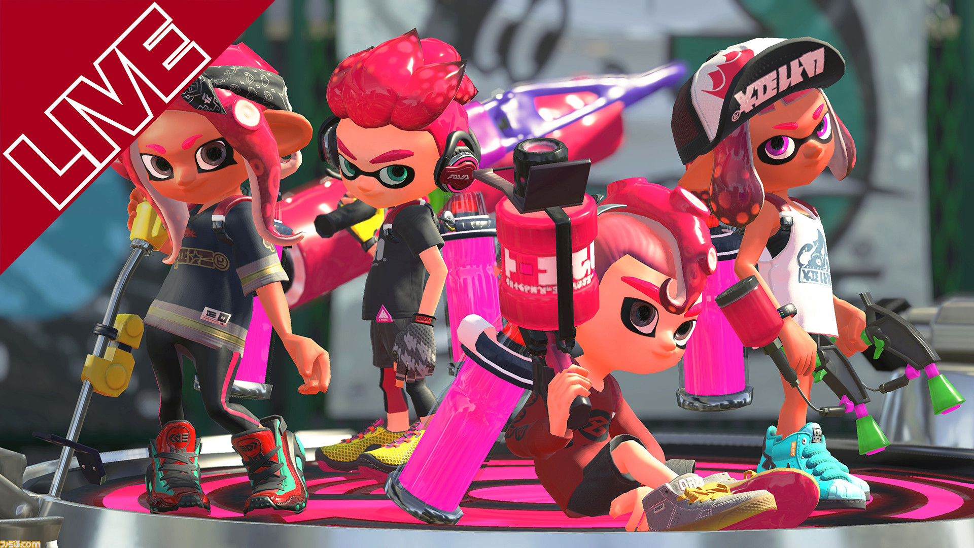 スプラトゥーン2 青木瑠璃子 Usg 鈴木貴雄 Tom H Ck 渡辺カナ ウデマエx4人のサイキョーリーグマッチ番組 12月28日に配信決定 ファミ通 Com