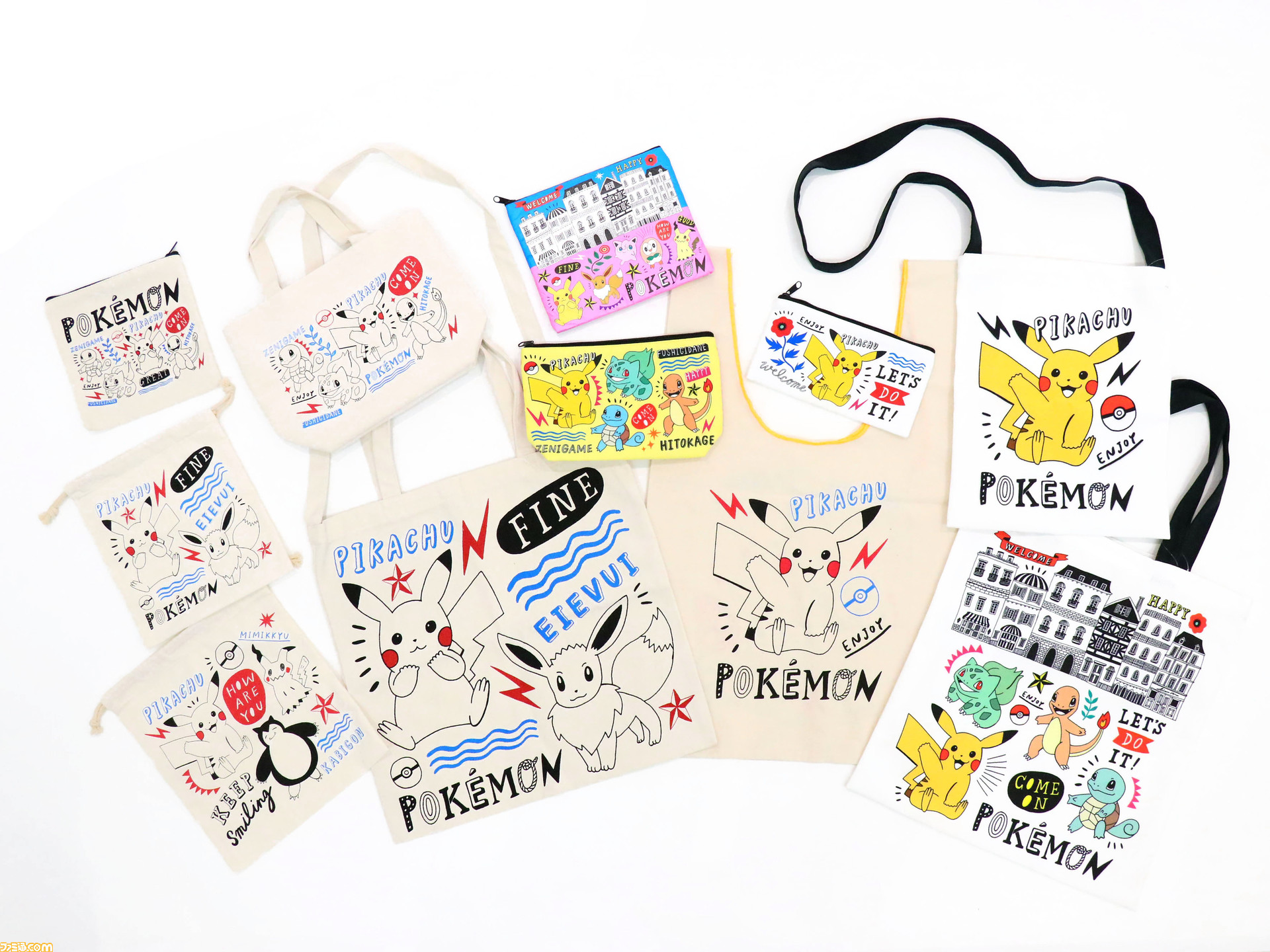 ポケモン オリジナルデザインのバッグや傘など雑貨が新発売 Asoko