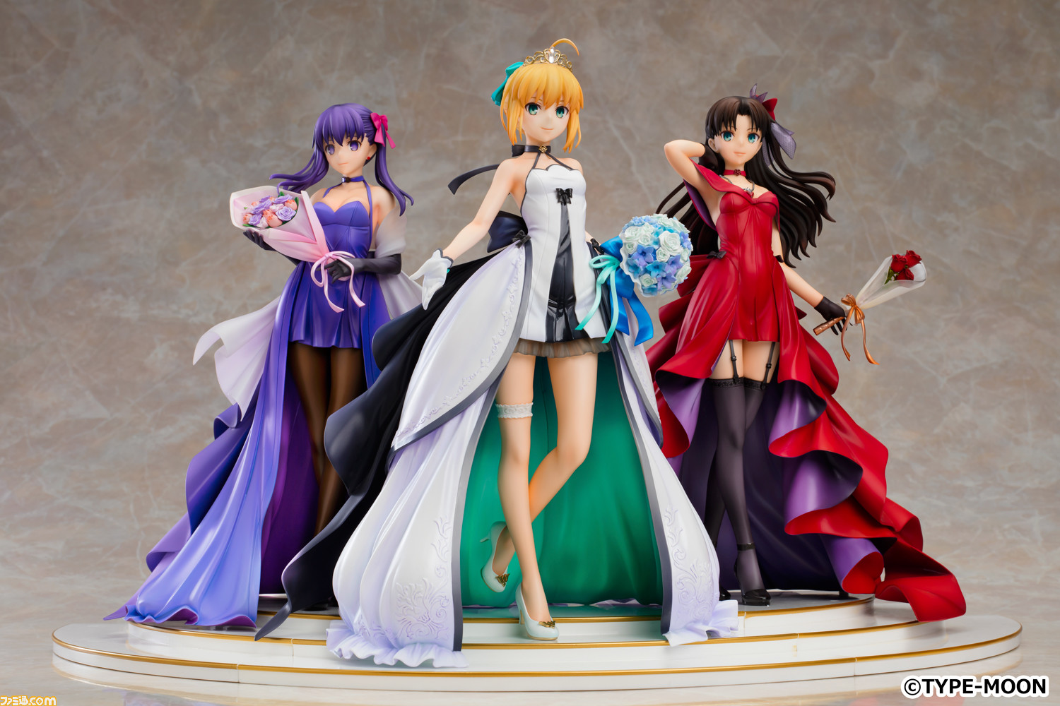 Fate/stay night』ドレスを身に纏った“セイバー”、“遠坂凛”、“間桐桜