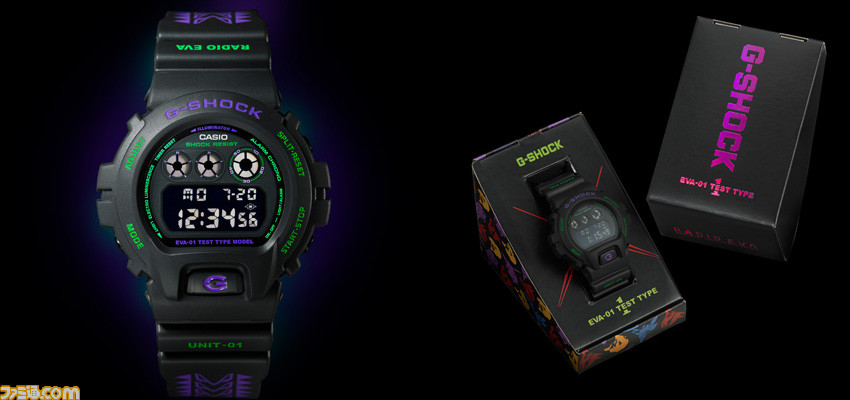 エヴァ』×“G-SHOCK”×“RADIO EVA”限定モデルの腕時計が登場。初号機が