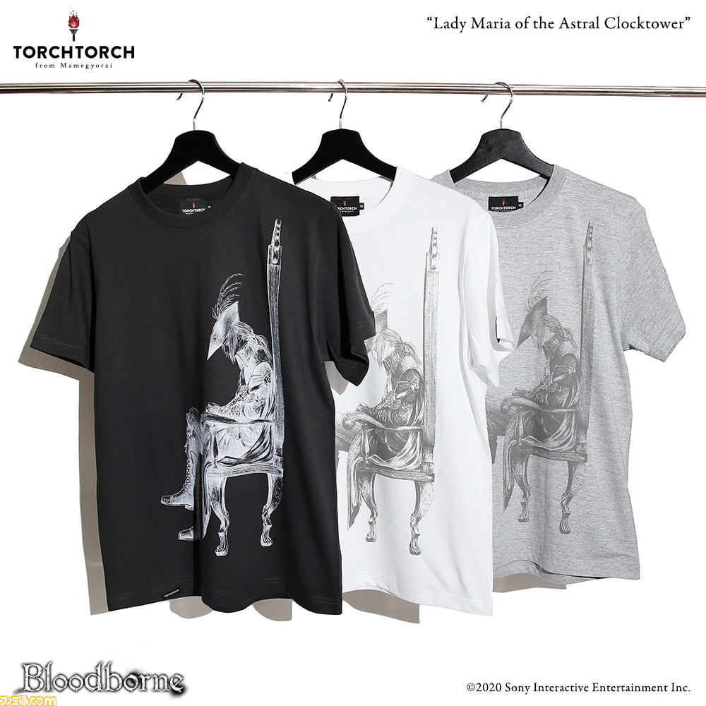 ブラッドボーン Torch Torch コラボtシャツが登場 人気イラストレーターが 時計塔のマリア や カインの流血鴉 を描く ゲーム エンタメ最新情報のファミ通 Com