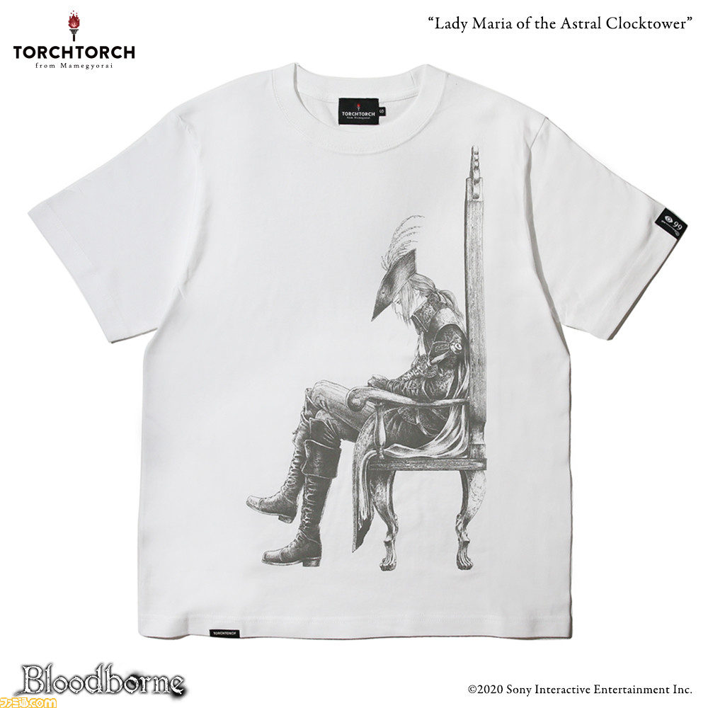 ブラッドボーン Torch Torch コラボtシャツが登場 人気イラストレーターが 時計塔のマリア や カインの流血鴉 を描く ファミ通 Com