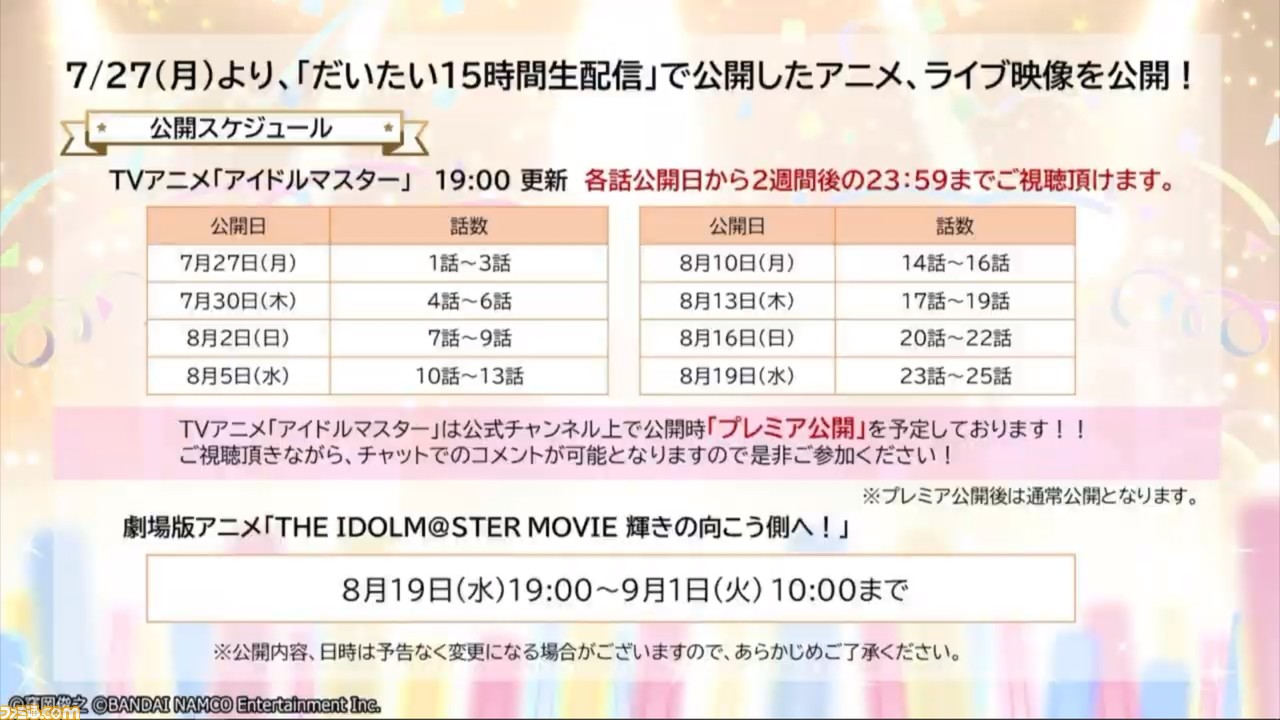 アイマス 15周年記念生配信発表まとめ デレステ と ミリシタ のコラボなどが開催決定 ファミ通 Com