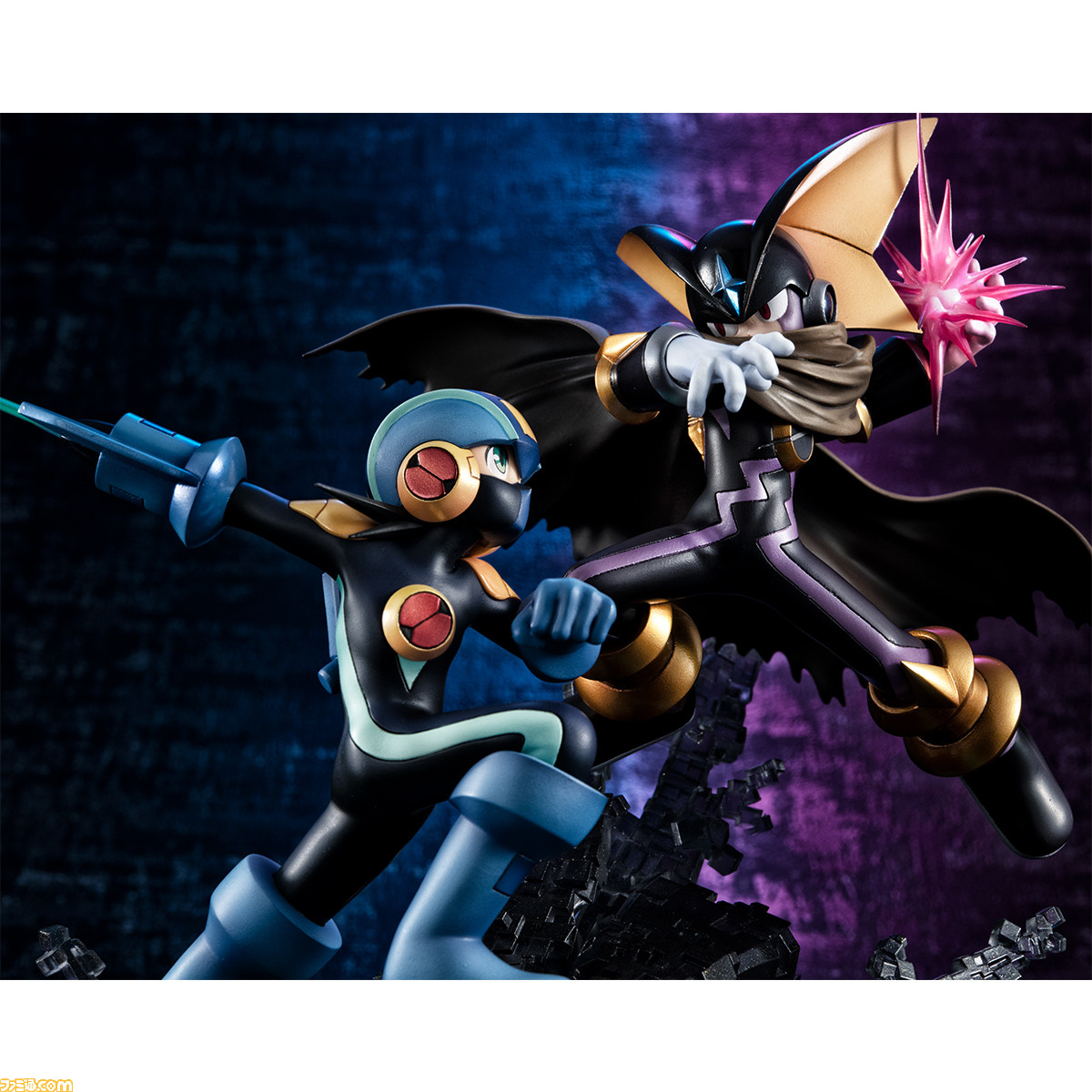 ロックマン エグゼ ロックマンとフォルテの激闘シーンをイメージしたフィギュアが登場 12月下旬より発売予定 ファミ通 Com