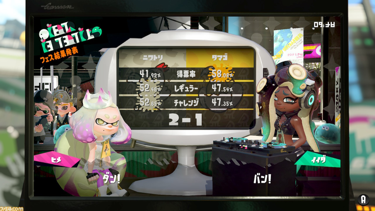 スプラトゥーン2 フェス ニワトリ Vs タマゴ 終了 結果は 18年の海外フェス開催時の結果も振り返る ファミ通 Com