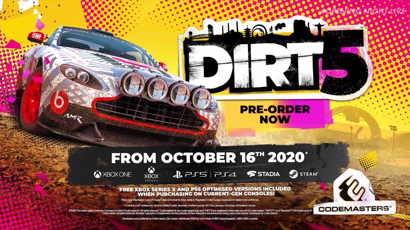 Dirt 5』10月16日発売決定！現行機に加え、PS5、XSX、STADIAにも