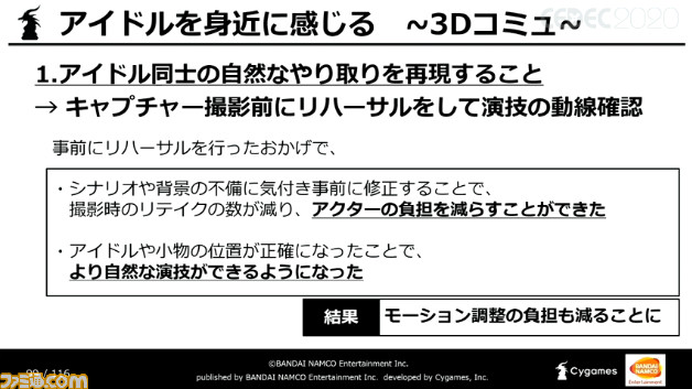 デレステ ユーザーに新しい体験を届け続けるには アイドルたちへの 想い がなによりも大切 Cedec ファミ通 Com