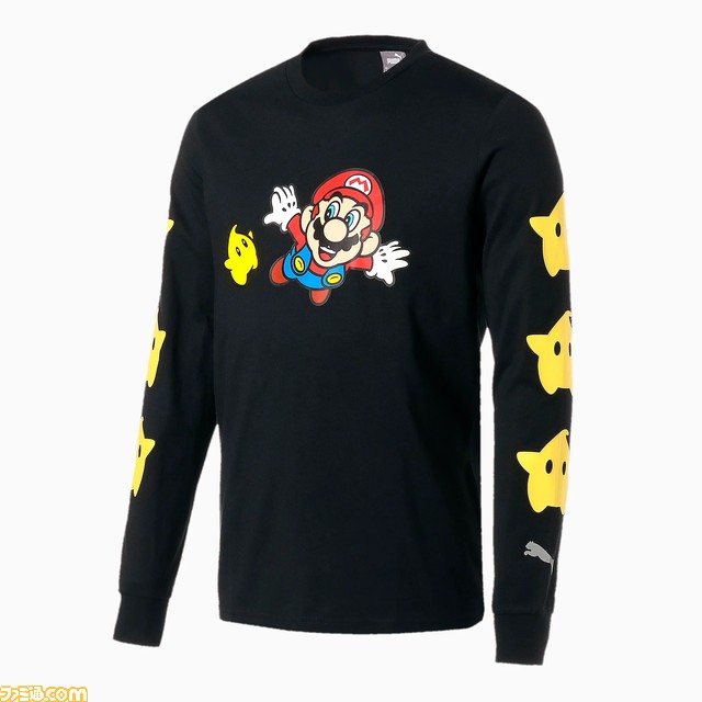 PUMA-x-SUPER-MARIO-メンズ-バスケットボール-長袖-Tシャツ