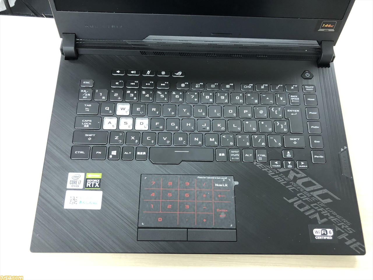 ASUS ROG Strix G15 G512LV】実機レビュー。144Hzのモニター＆強力な