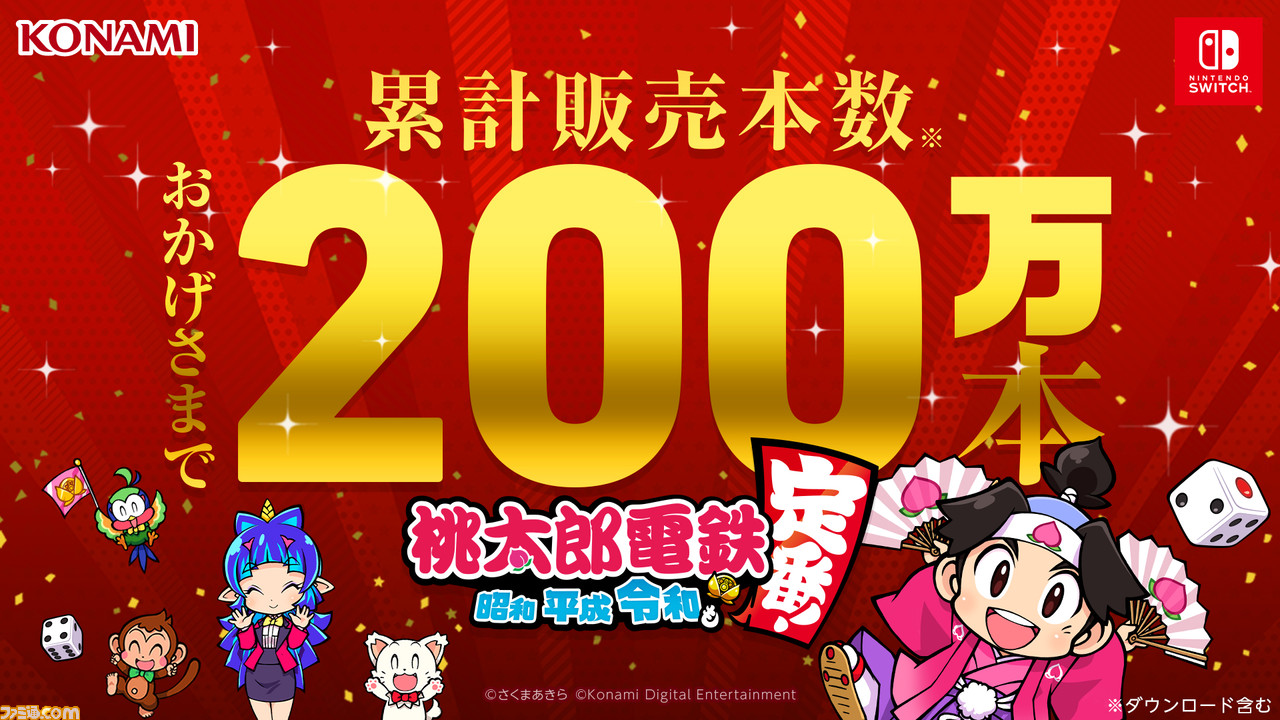 桃太郎電鉄 昭和 平成 令和も定番 の累計販売本数が0万本を突破 発売から2ヵ月弱で達成 ファミ通 Com 桃太郎電鉄 昭和 平成 令和も定番 の累計販売本数が0万本を突破 発売から2ヵ月弱で達成 ファミ通 Com