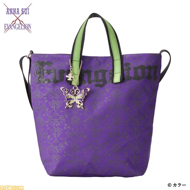 『エヴァンゲリオン』とファッションブランド“ANNA SUI”がコラボ！ 蝶と薔薇をデザインに取り入れたバッグやTシャツなど全12アイテム。眼帯アスカはネコポーチに