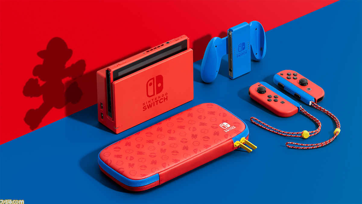 Nintendo Switch新色“マリオレッド×ブルー セット”2月12日発売決定。本体部分が赤になった、初の本体カラー変更モデル