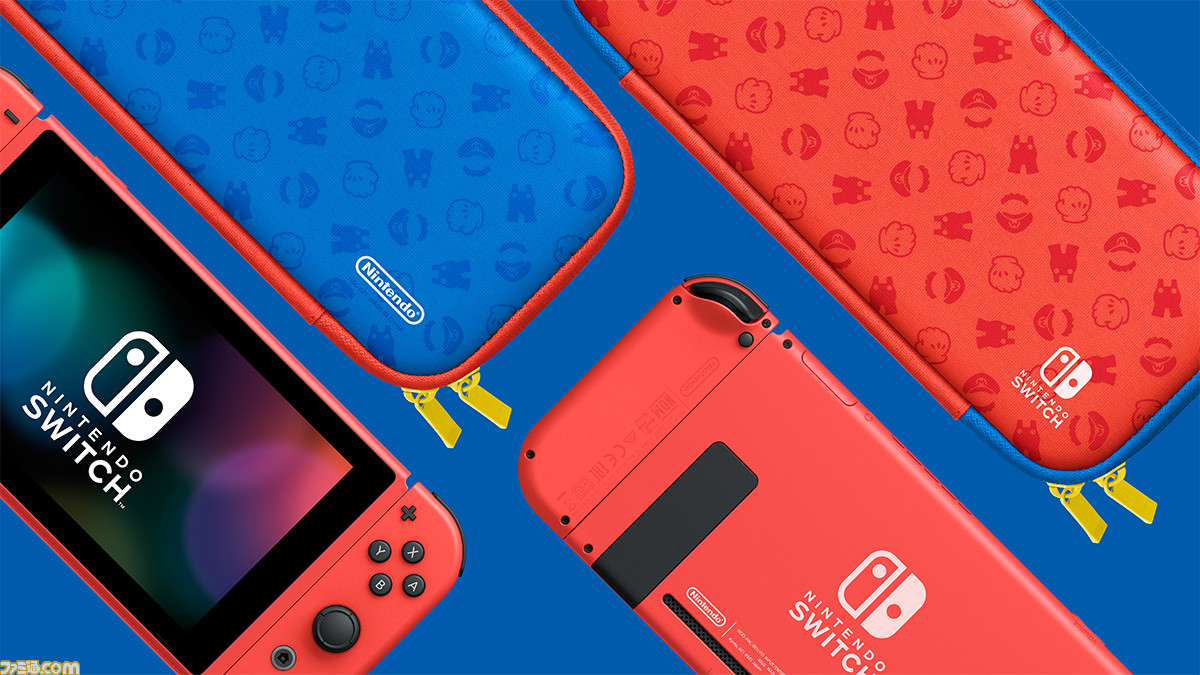 【美品】Nintendo Switch マリオ レッド×ブルー セット