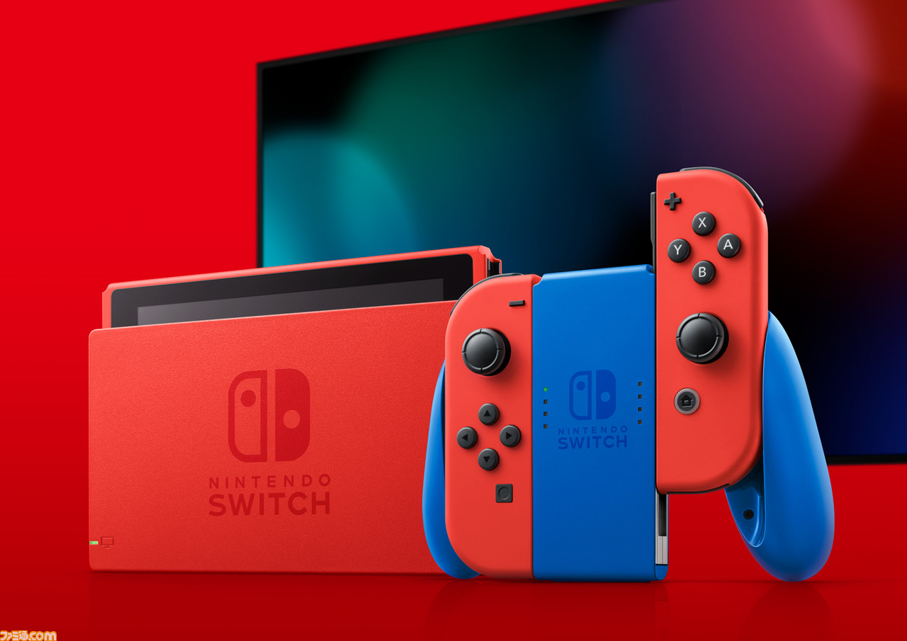 新品Nintendo Switch マリオレッド×ブルー セット 新型スイッチ