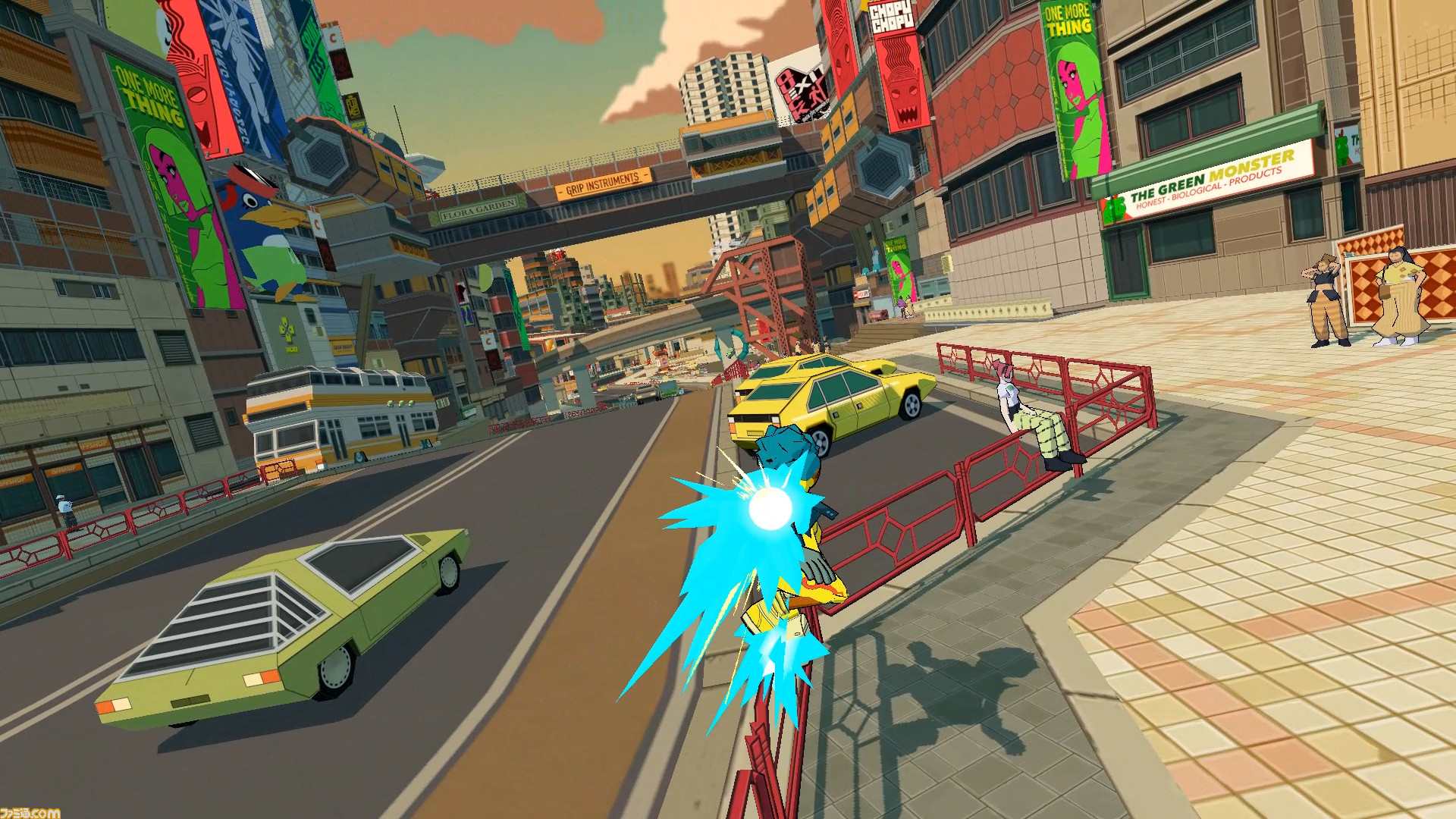 ジェット セット ラジオ にオマージュを捧げまくったインディーアクション Bomb Rush Cyberfunk の公式トレイラーが公開 ファミ通 Com ジェット セット ラジオ にオマージュを捧げまくったインディーアクション Bomb Rush Cyberfunk の公式トレイラーが公開 ファミ通 Com